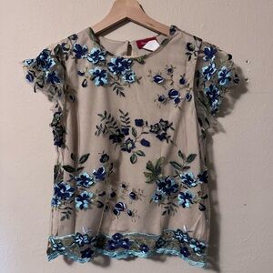 Panhandle floral embroidered blouse Size Small